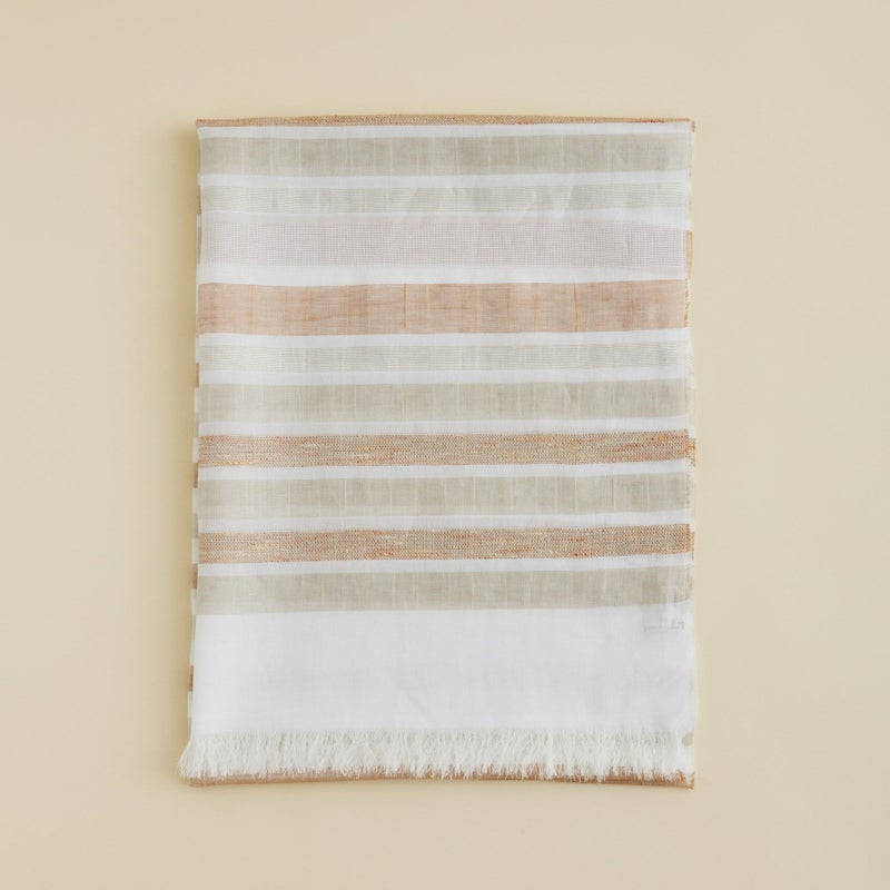  イタリア製 ランダムボーダーラメストール