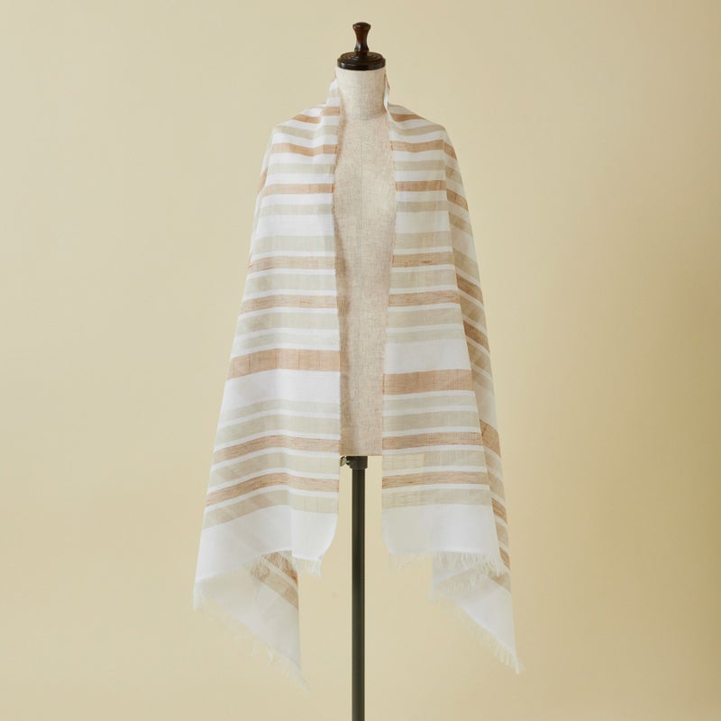  イタリア製 ランダムボーダーラメストール