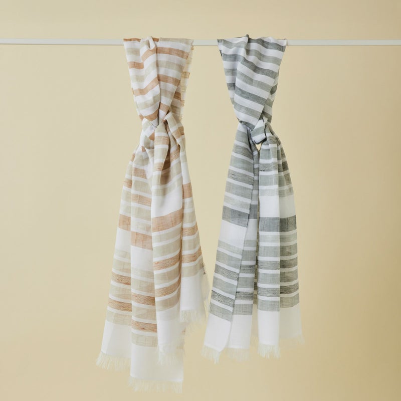  イタリア製 ランダムボーダーラメストール