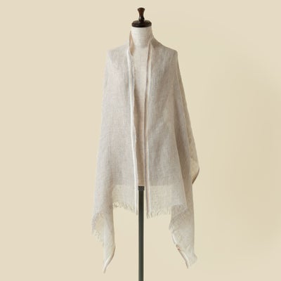  イタリア製 サイドラインリネンストール＜グレー＞