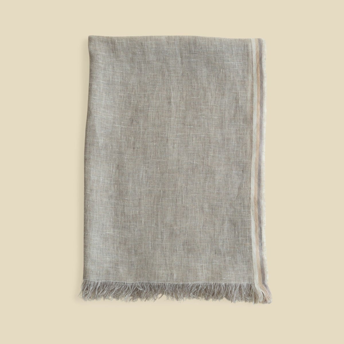  イタリア製 サイドラインリネンストール＜グレー＞