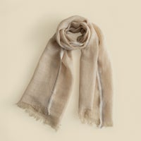  イタリア製 サイドラインリネンストール＜ベージュ＞