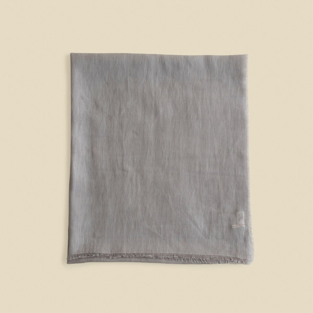 イタリア製 リネンコットンストール＜グレー＞