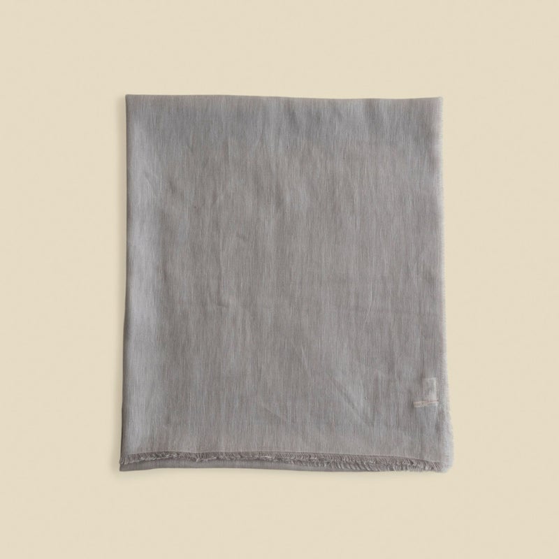 イタリア製 リネンコットンストール＜グレー＞