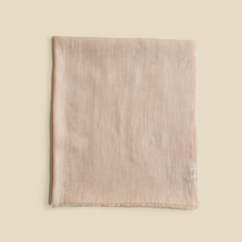 イタリア製　リネンコットンストール＜ピンク＞