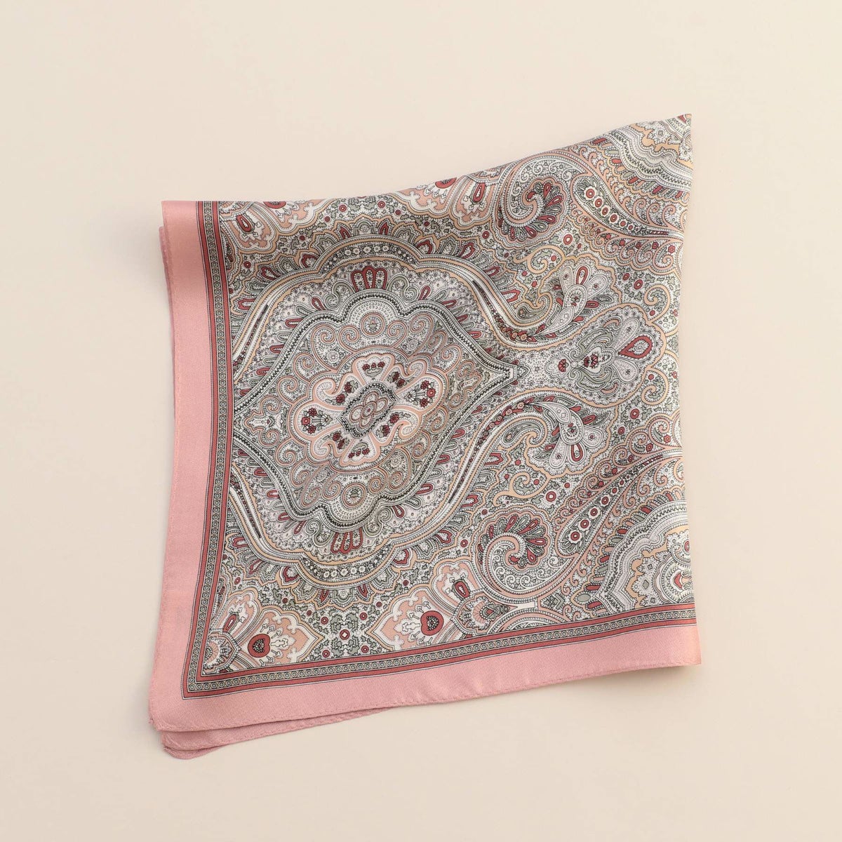 ペイズリースカーフ＜ピンク＞