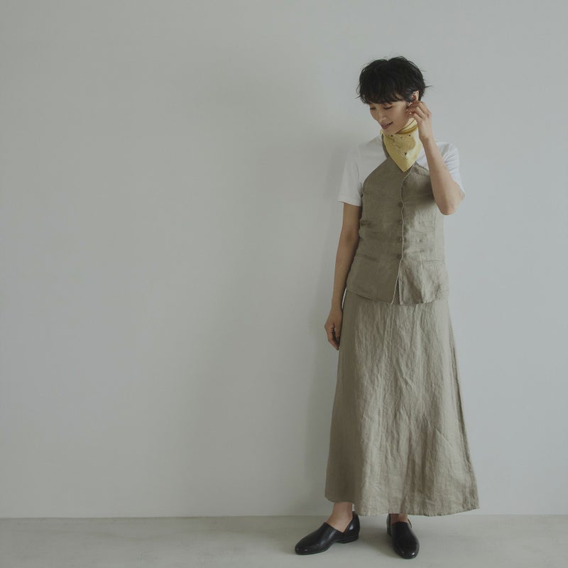 シルク綿ペイズリーウォッシャブルスカーフ＜イエロー＞　日本製