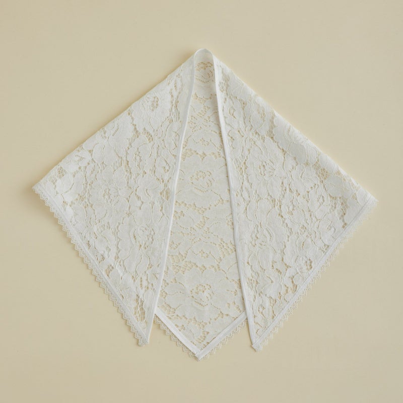  フラワーレース三角スカーフ