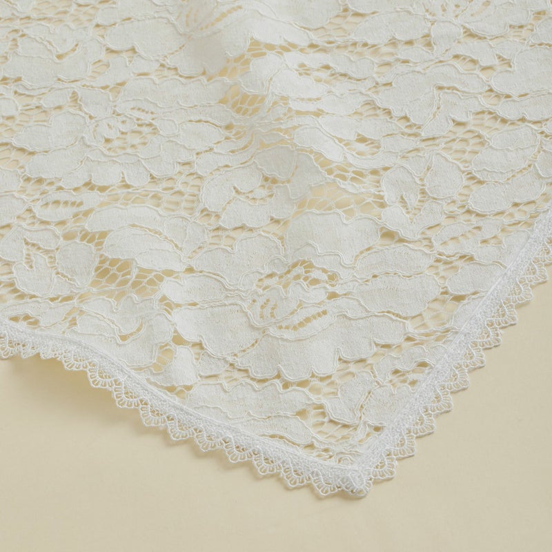  フラワーレース三角スカーフ