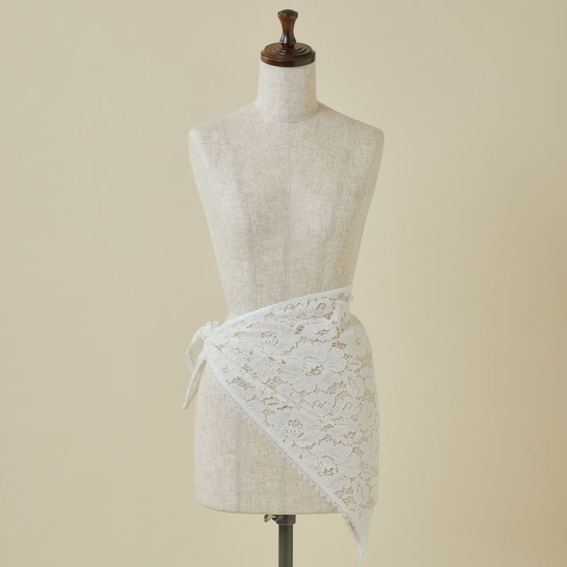  フラワーレース三角スカーフ