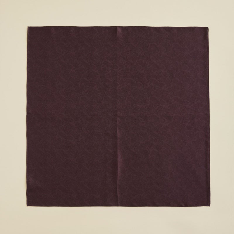 シルクジャカードペイズリー2wayスカーフ＜ボルドー＞　シルク100%　日本製