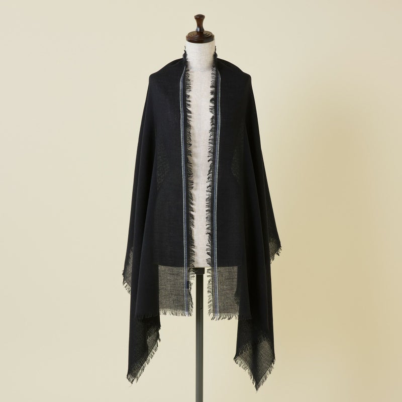 イタリア糸ラインカラー大判ストール