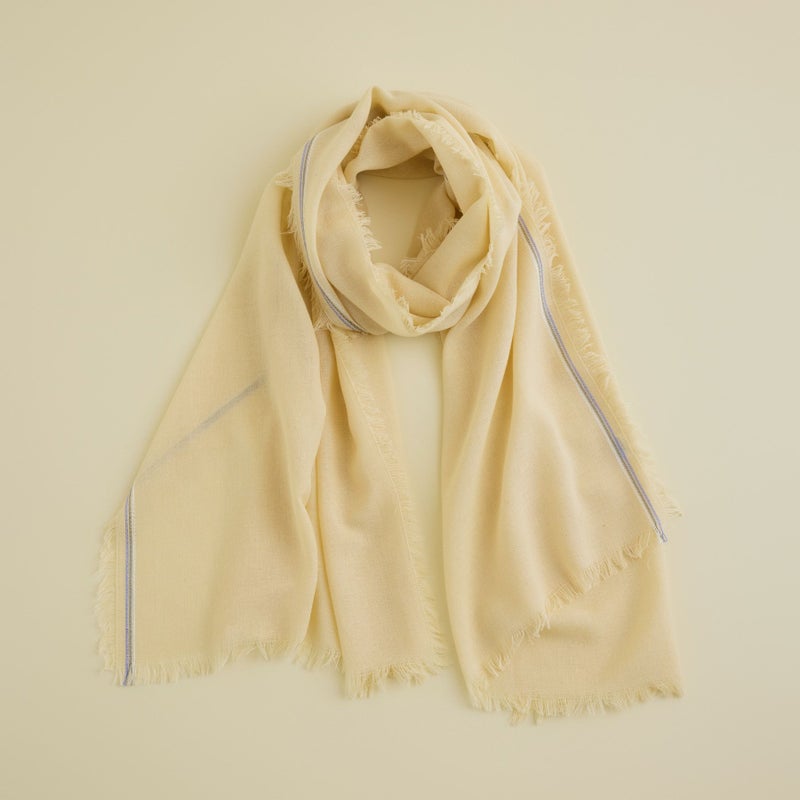 イタリア糸ラインカラー大判ストール
