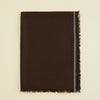 イタリア糸ラインカラー大判ストール＜ブラウン＞