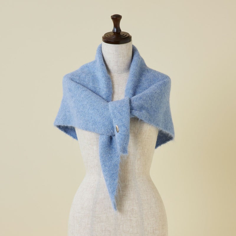 ウールブレンド三角ショール