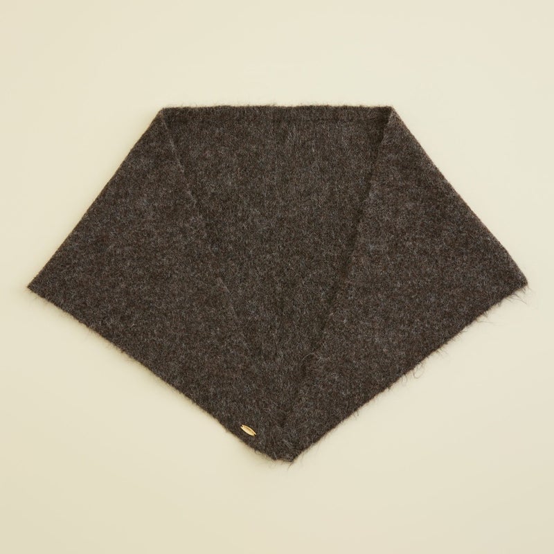  ウールブレンド三角ショール