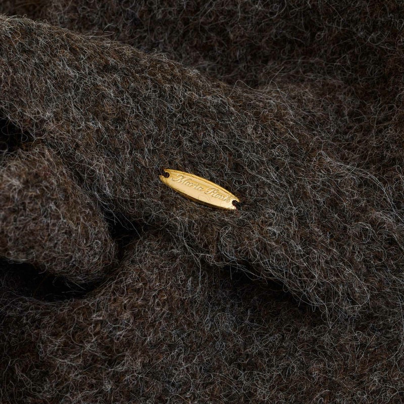  ウールブレンド三角ショール