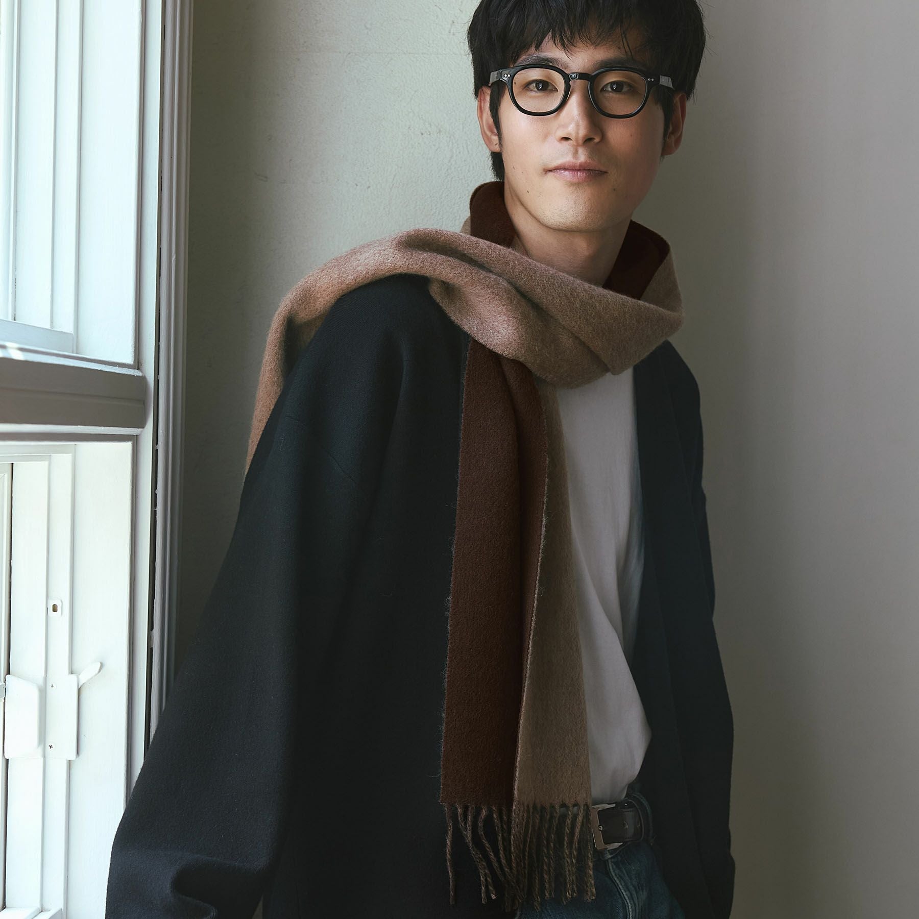 ETRO 大判　カシミアマフラー ブラウン系 フリンジ付き　170x46 2026年最新】エトロ ストール カシミアの人気アイテム - メルカリ
