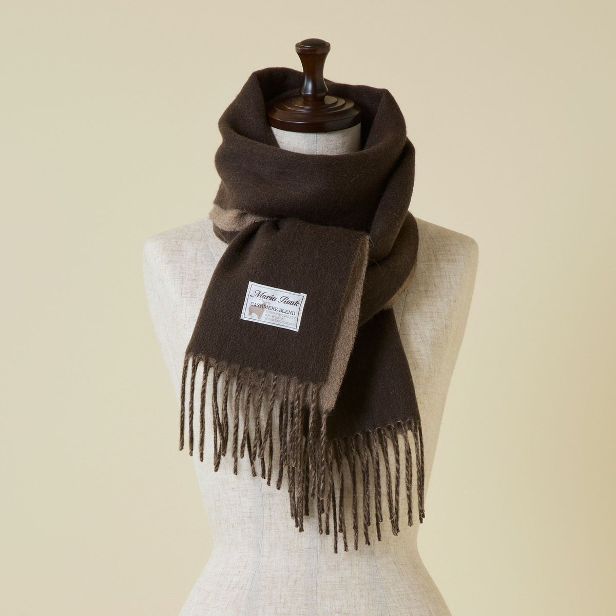 カシミヤブレンドリバーシブルマフラー