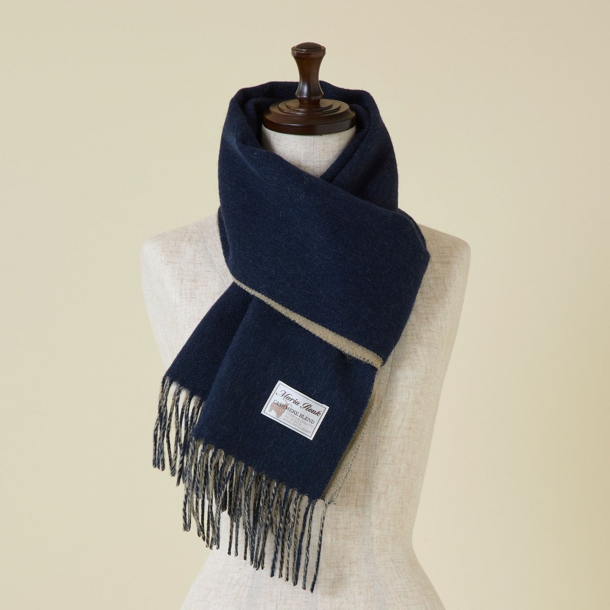 カシミヤブレンドリバーシブルマフラー