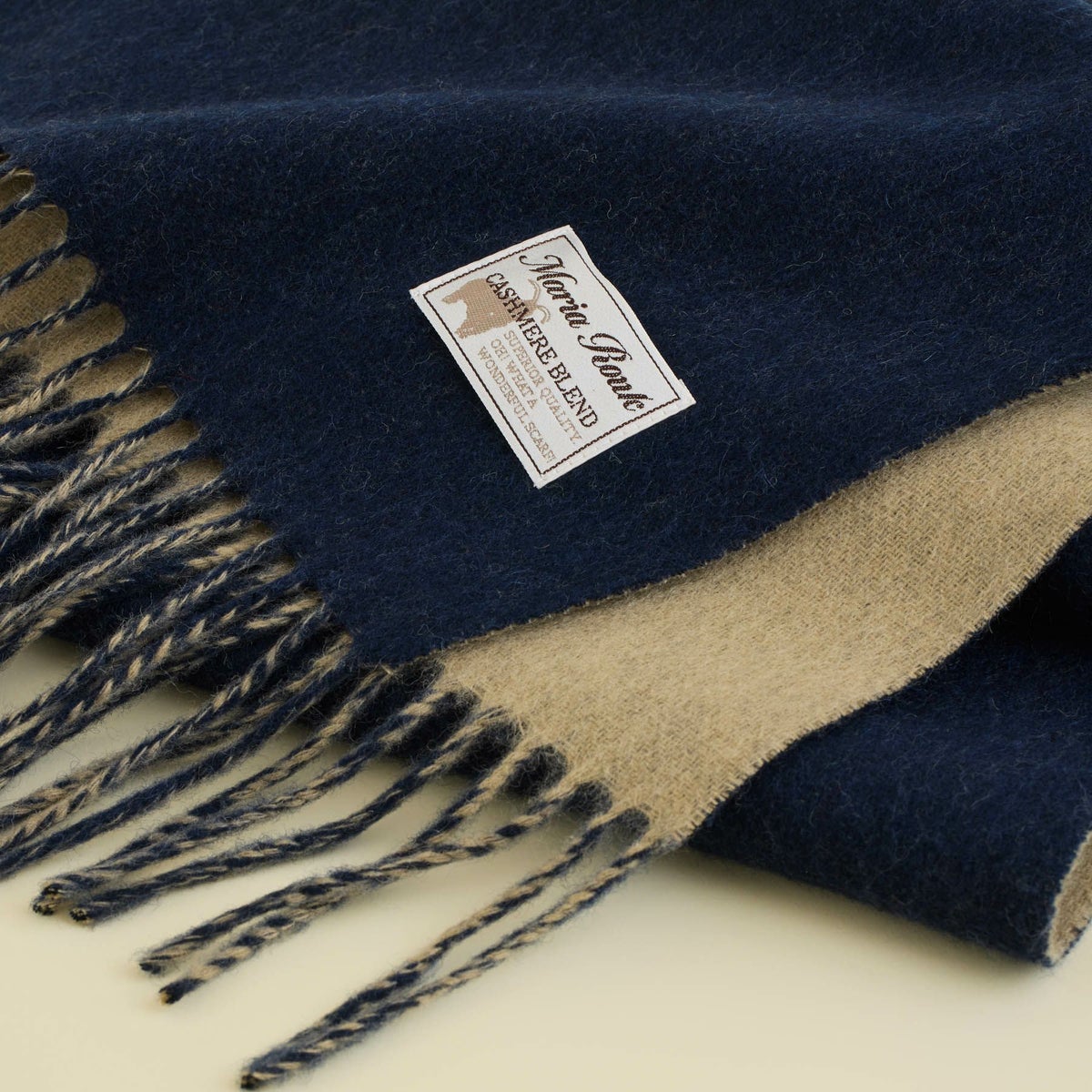 カシミヤブレンドリバーシブルマフラー