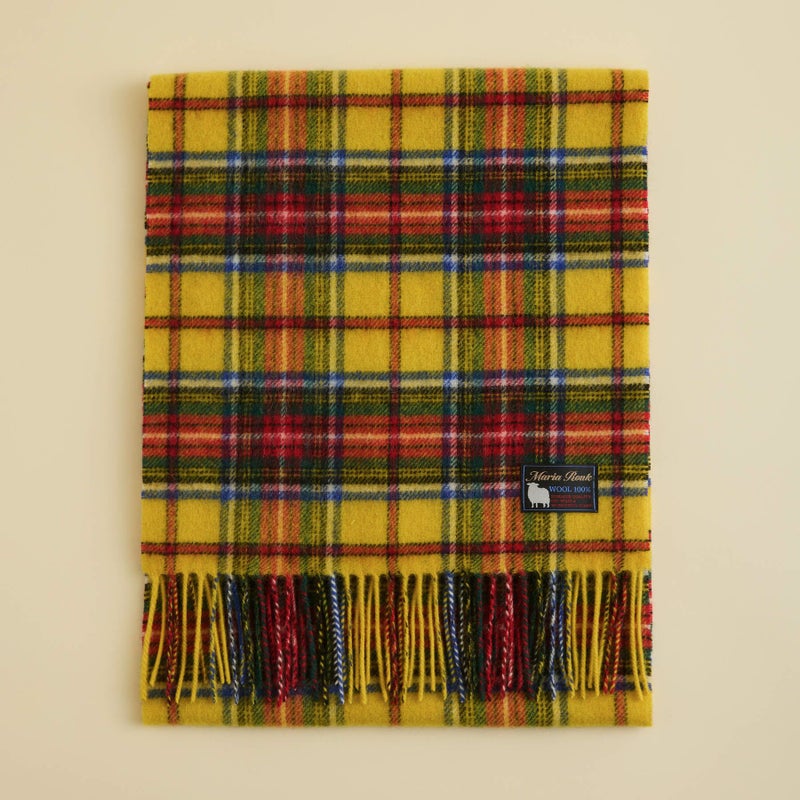 ベビーウール100%チェックマフラー