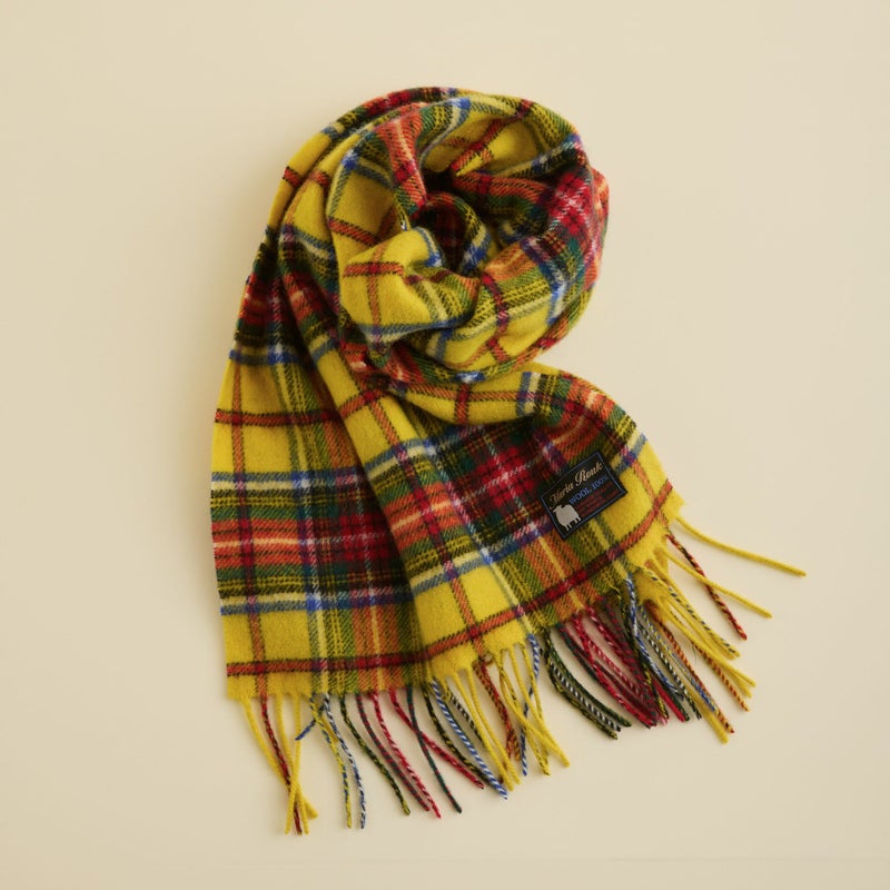 ベビーウール100%チェックマフラー