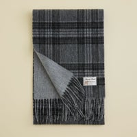 カシミヤブレンドチェックリバーシブルマフラー