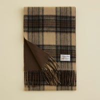 カシミヤブレンドチェックリバーシブルマフラー