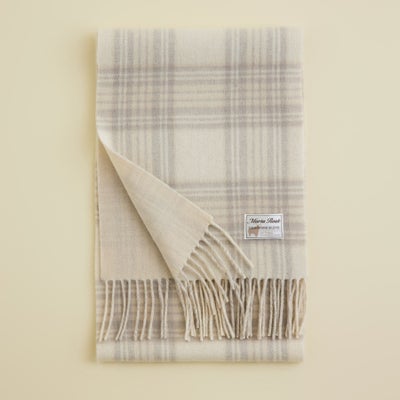  カシミヤブレンドチェックリバーシブルマフラー