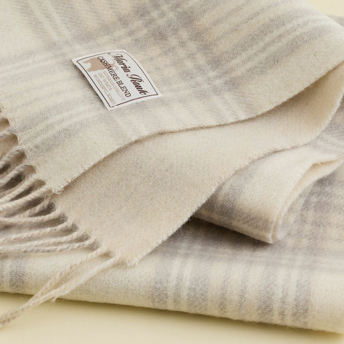  カシミヤブレンドチェックリバーシブルマフラー