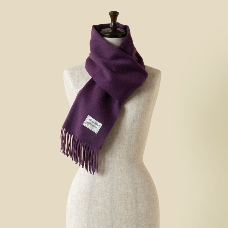 長寿祝いギフトセット】カシミヤ100%無地マフラー