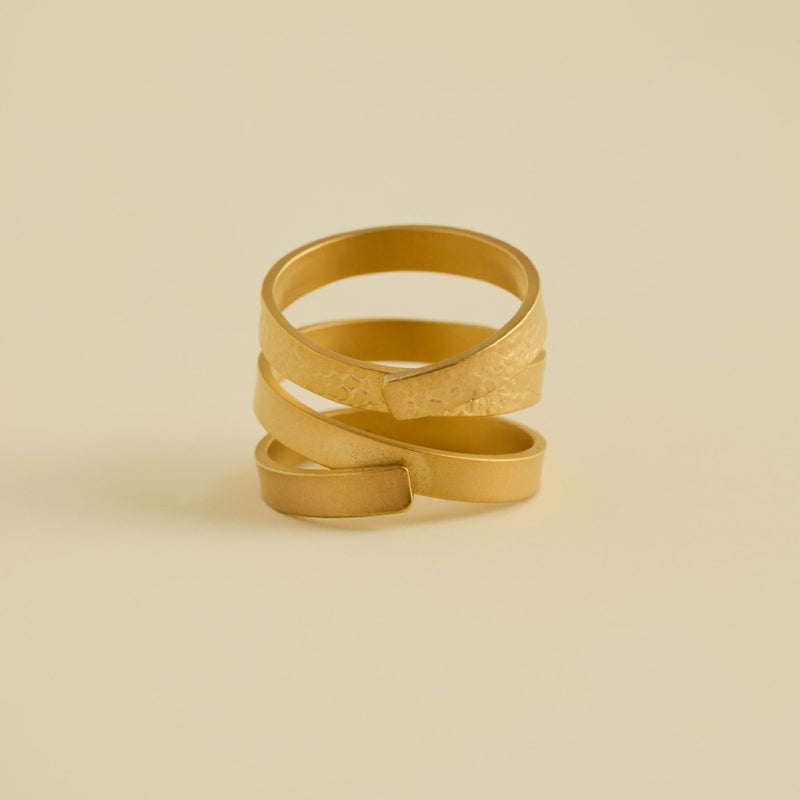 2way真鍮スカーフリング＜マットゴールド＞ 日本製