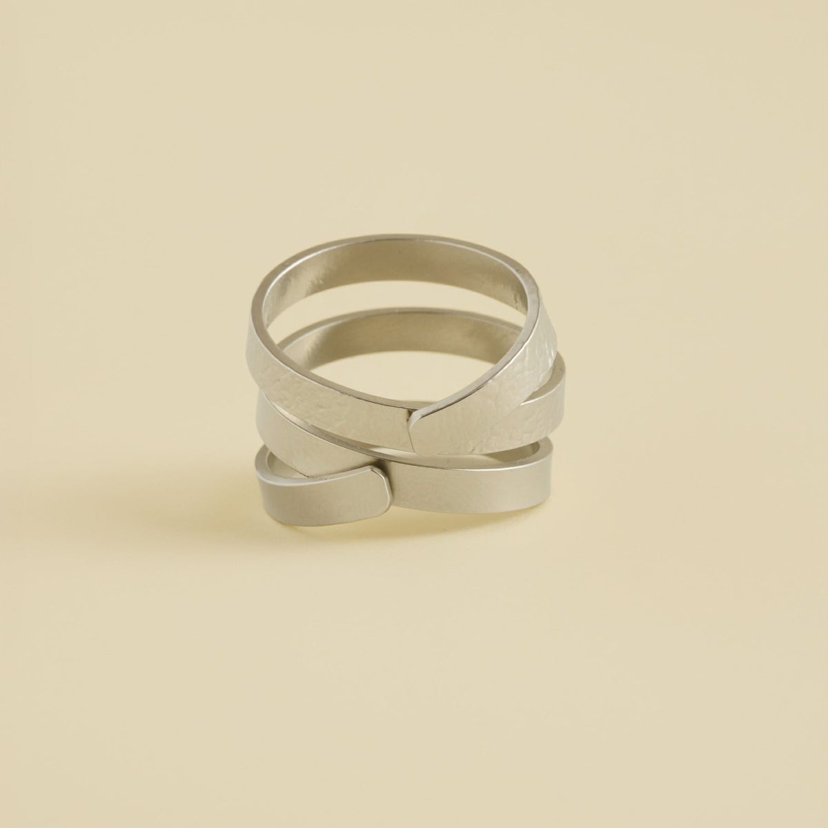 2way真鍮スカーフリング＜マットシルバー＞ 日本製