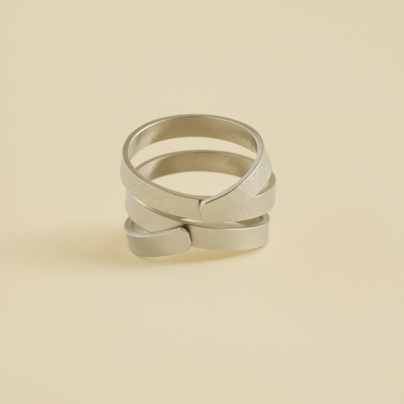 2way真鍮スカーフリング＜マットシルバー＞ 日本製