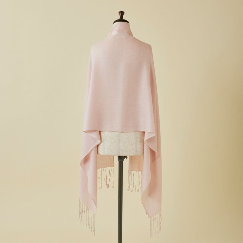 長寿祝いギフトセットのシルクカシミヤストール　ピンク