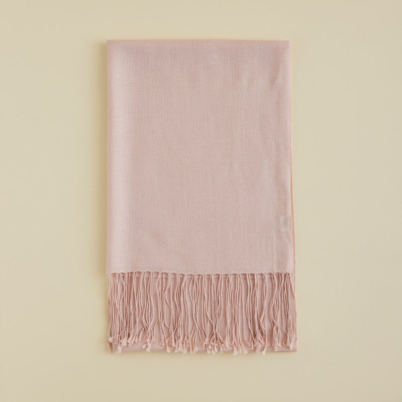 長寿祝いギフトセットのシルクカシミヤストール　ピンク