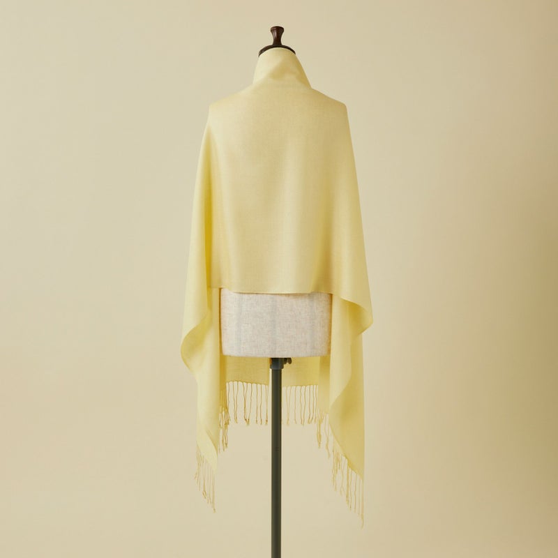 長寿祝いギフトセットのシルクカシミヤストール　イエロー
