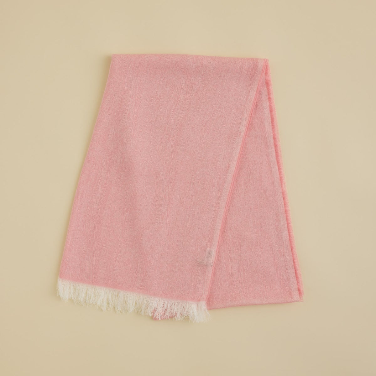 イタリア製シャンブレーソフトストールのさくらピンクの写真