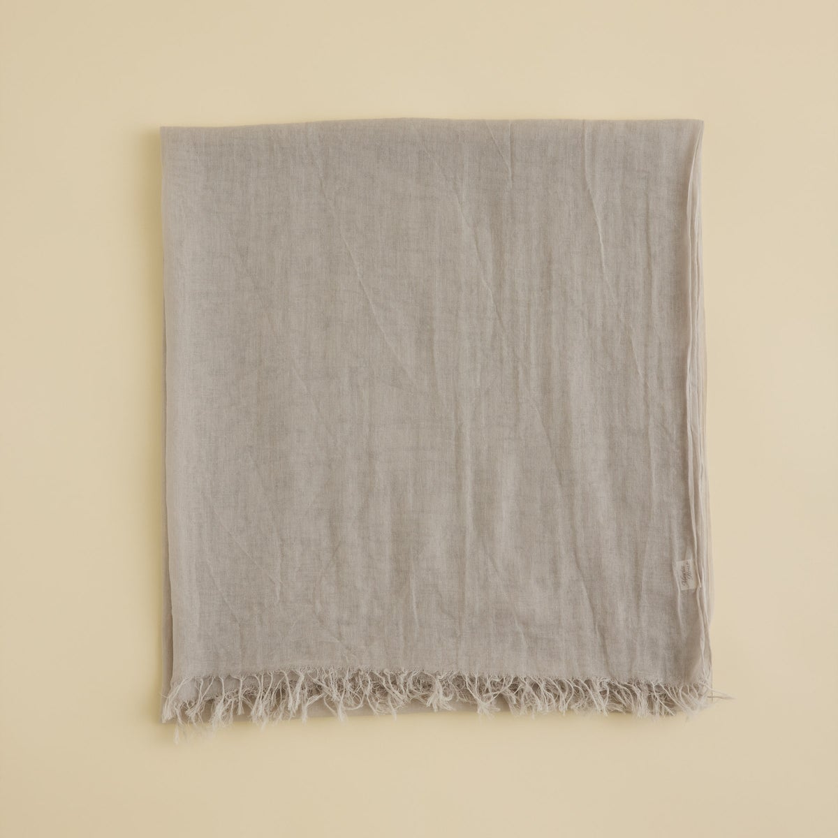 日本製 エアリーコットン大判ストールのライトグレーの画像