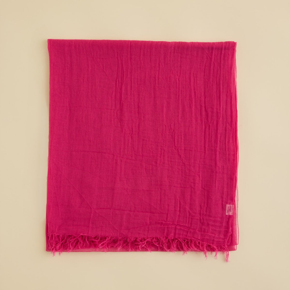 日本製のエアリーコットン大判ストール　ピンクの画像